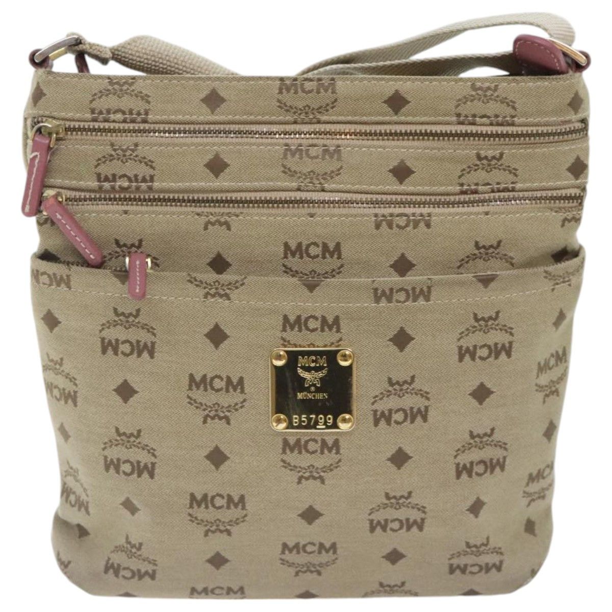 MCM Beige Canvas Shoulder Bag (Pre-Owned) Size ONE SIZE - 16 Thumbnail