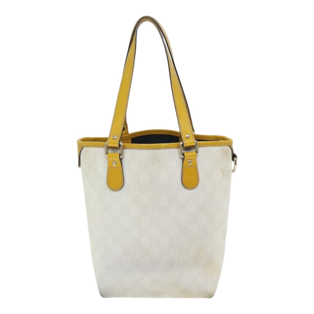 Gucci Gg Supreme White Leather Tote Bag (Pre-Owned) Size ONE SIZE - 2 Thumbnail
