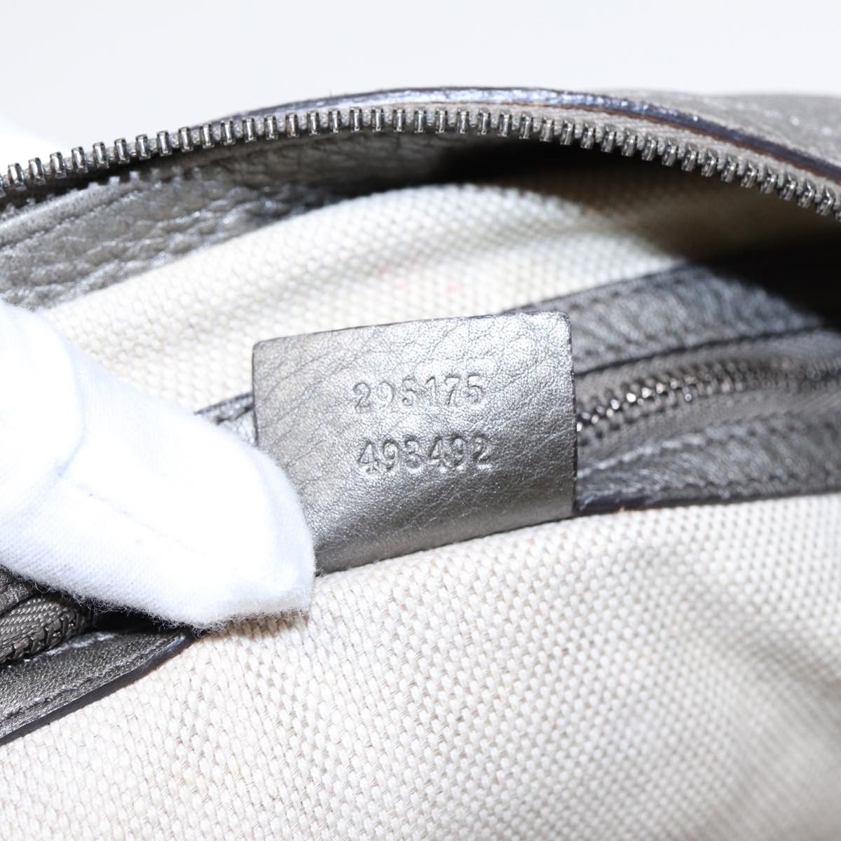 Gucci Soho Silver Leather Shoulder Bag (Pre-Owned) Size ONE SIZE - 9 Thumbnail
