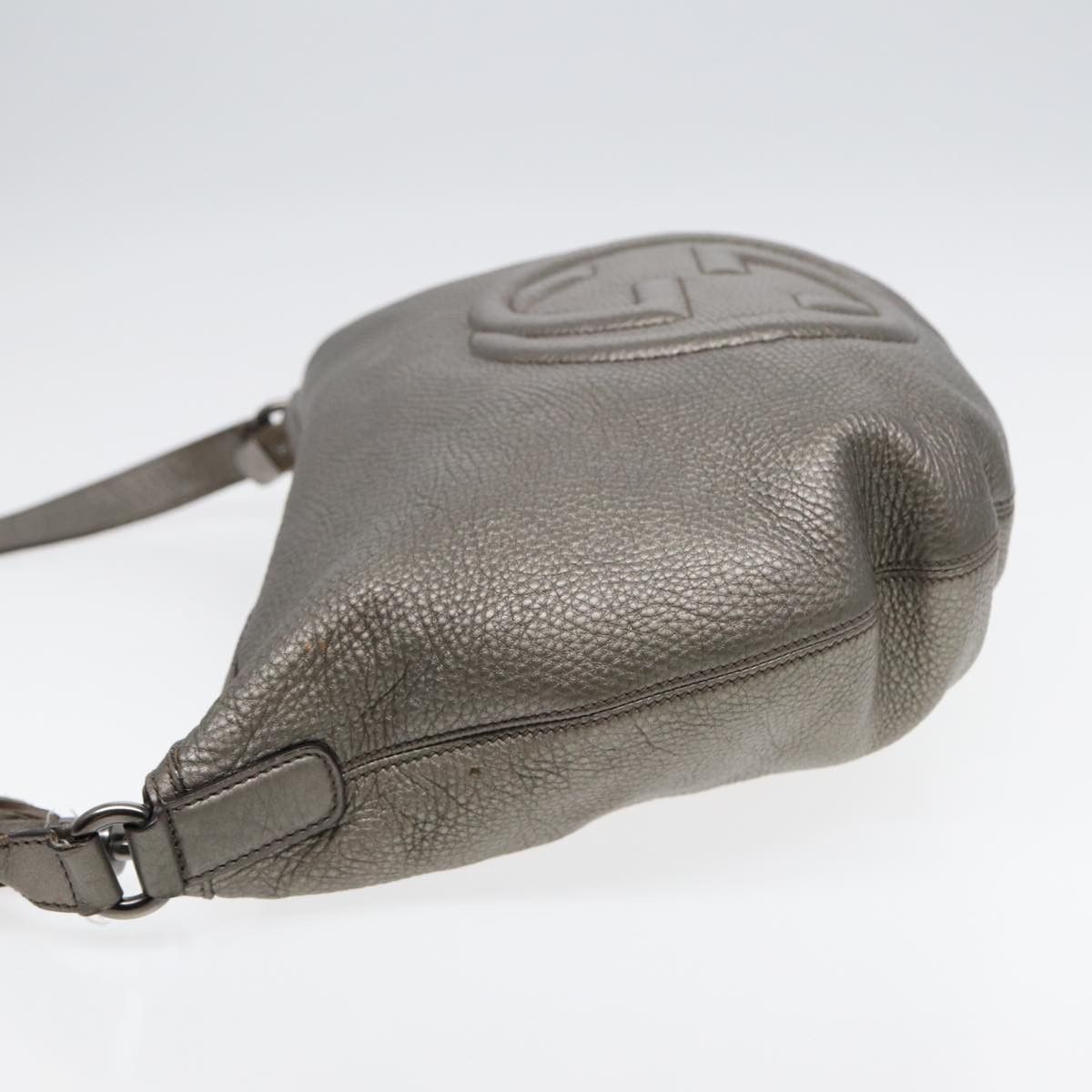 Gucci Soho Silver Leather Shoulder Bag (Pre-Owned) Size ONE SIZE - 3 Thumbnail