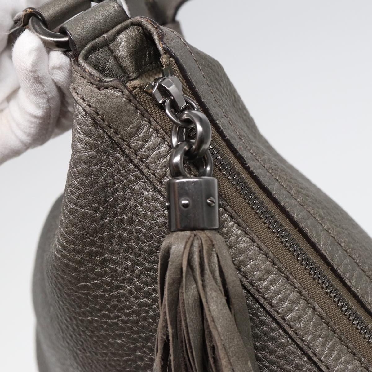 Gucci Soho Silver Leather Shoulder Bag (Pre-Owned) Size ONE SIZE - 6 Thumbnail