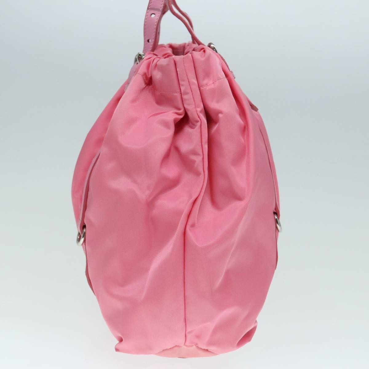 Prada Triangle Logo Pink Synthetic Tote Bag (Pre-Owned) Size ONE SIZE - 3 Thumbnail