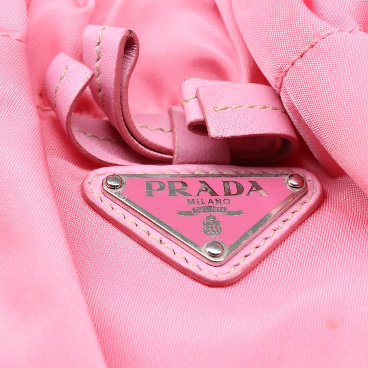 Prada Triangle Logo Pink Synthetic Tote Bag (Pre-Owned) Size ONE SIZE - 19 Thumbnail