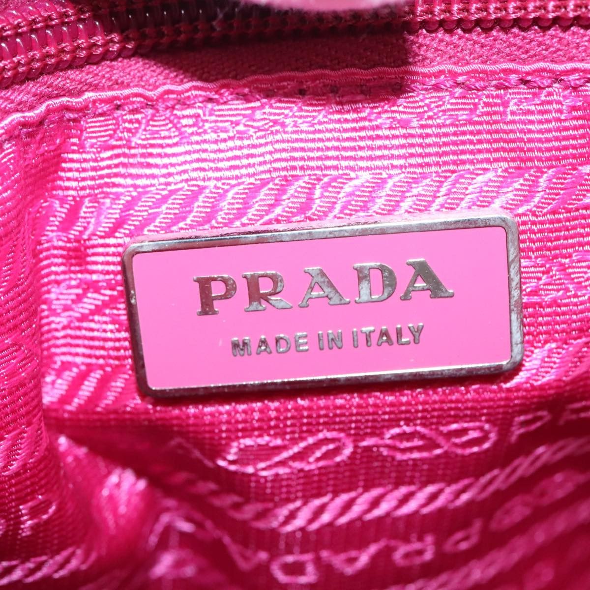 Prada Triangle Logo Pink Synthetic Tote Bag (Pre-Owned) Size ONE SIZE - 14 Thumbnail