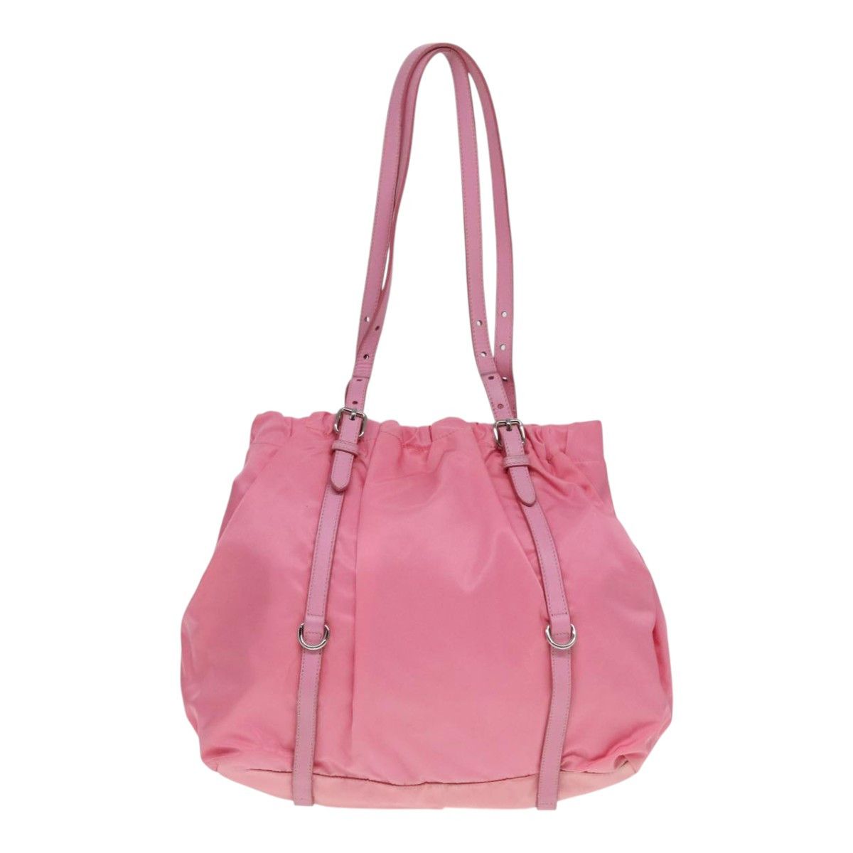 Prada Triangle Logo Pink Synthetic Tote Bag (Pre-Owned) Size ONE SIZE - 2 Thumbnail