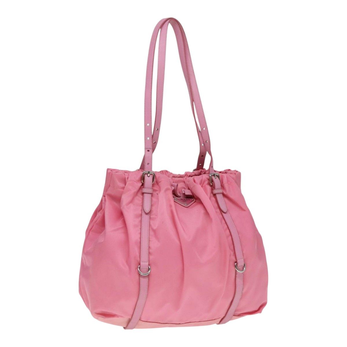 Prada Triangle Logo Pink Synthetic Tote Bag (Pre-Owned) Size ONE SIZE - 16 Thumbnail