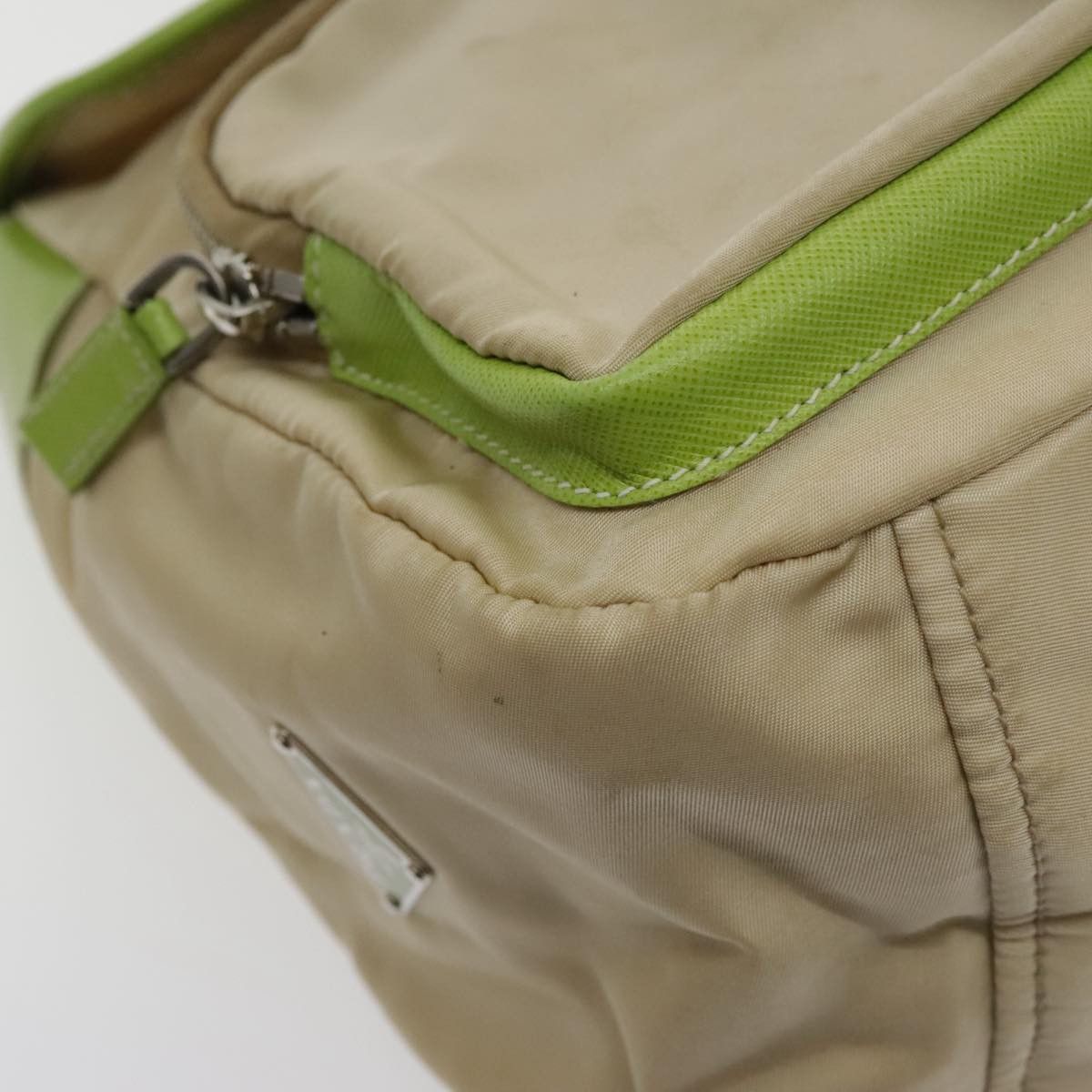 Prada Beige Canvas Shoulder Bag (Pre-Owned) Size ONE SIZE - 8 Thumbnail