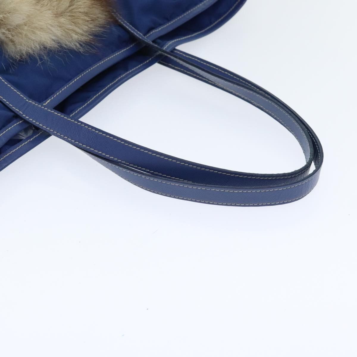 Prada Triangle Logo Blue Synthetic Tote Bag (Pre-Owned) Size ONE SIZE - 5 Thumbnail