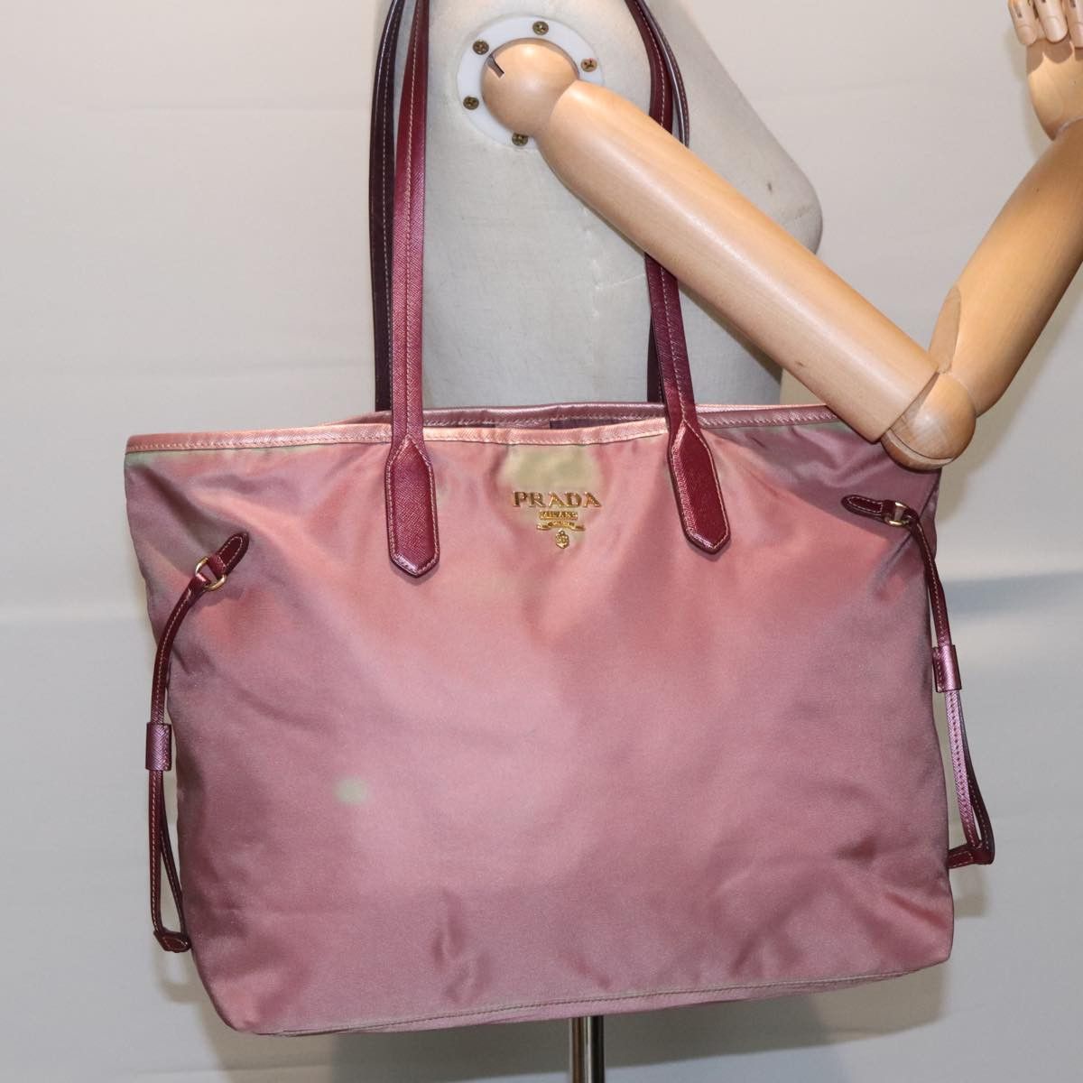 Prada Re-Edition Pink Synthetic Tote Bag (Pre-Owned) Size ONE SIZE - 14 Thumbnail