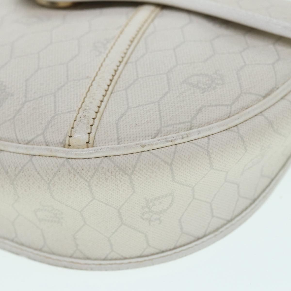 Dior Honeycomb White Canvas Shoulder Bag (Pre-Owned) Size ONE SIZE - 10 Thumbnail