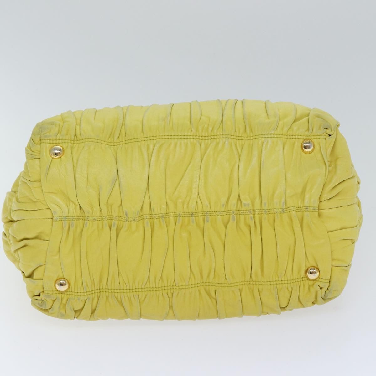 Prada Ribbon Yellow Leather Handbag (Pre-Owned) Size ONE SIZE - 18 Thumbnail