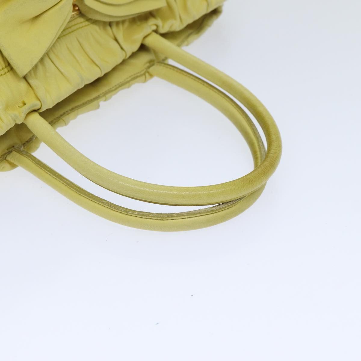 Prada Ribbon Yellow Leather Handbag (Pre-Owned) Size ONE SIZE - 5 Thumbnail