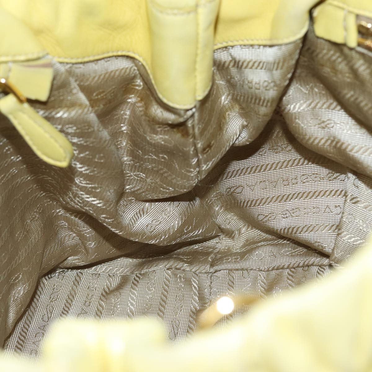 Prada Ribbon Yellow Leather Handbag (Pre-Owned) Size ONE SIZE - 20 Thumbnail
