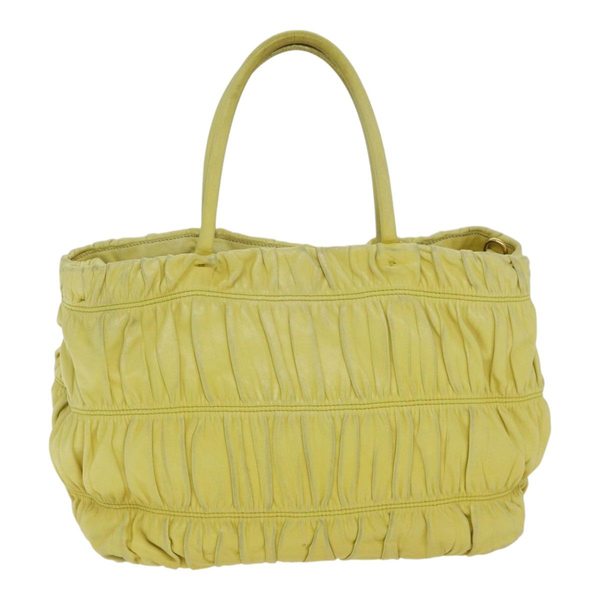 Prada Ribbon Yellow Leather Handbag (Pre-Owned) Size ONE SIZE - 2 Thumbnail