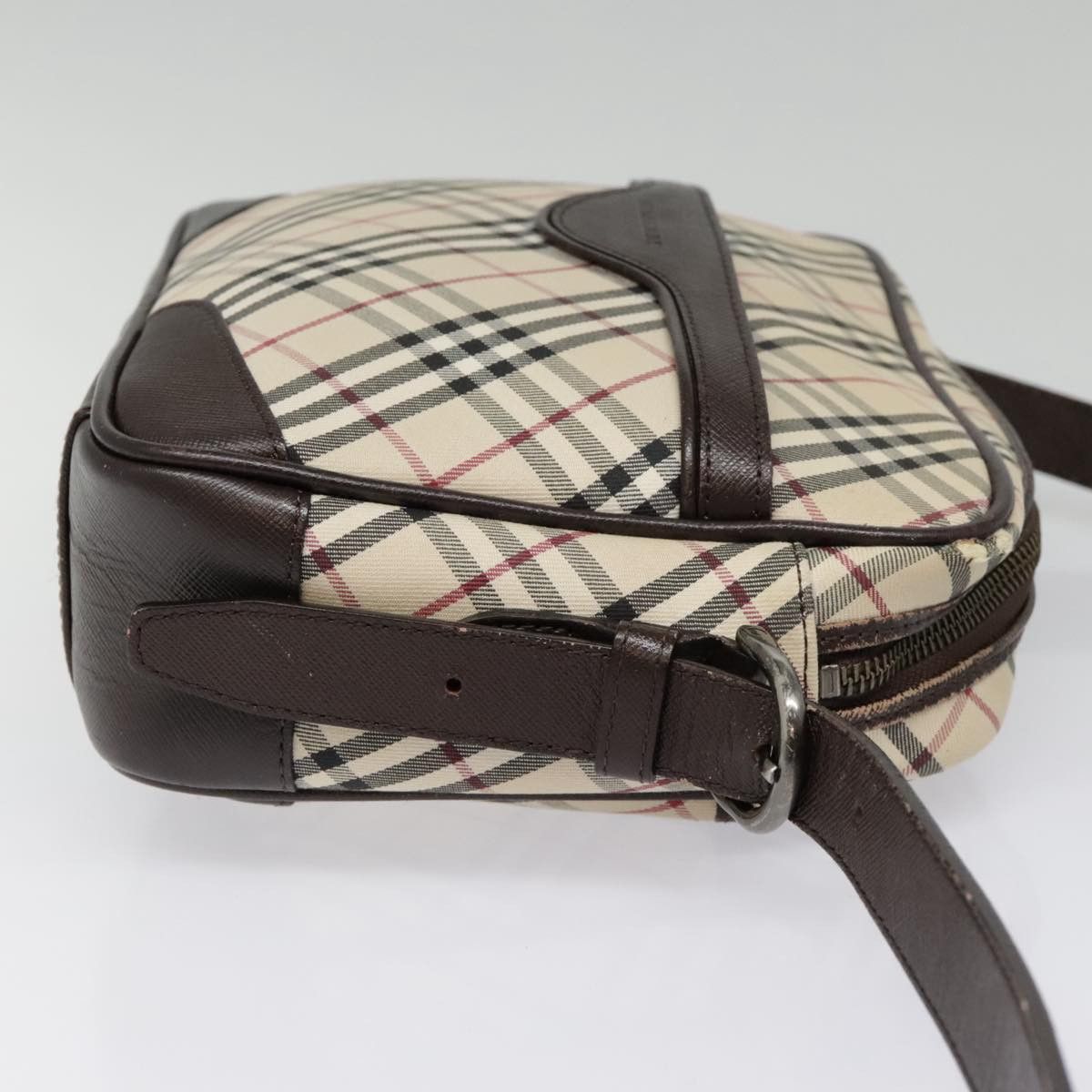 Burberry Nova Check Beige Canvas Shoulder Bag (Pre-Owned) Size ONE SIZE - 4 Thumbnail