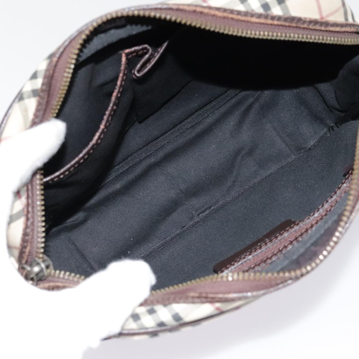 Burberry Nova Check Beige Canvas Shoulder Bag (Pre-Owned) Size ONE SIZE - 12 Thumbnail