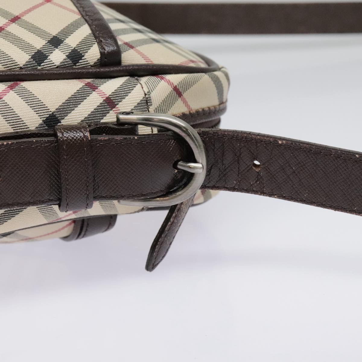 Burberry Nova Check Beige Canvas Shoulder Bag (Pre-Owned) Size ONE SIZE - 18 Thumbnail
