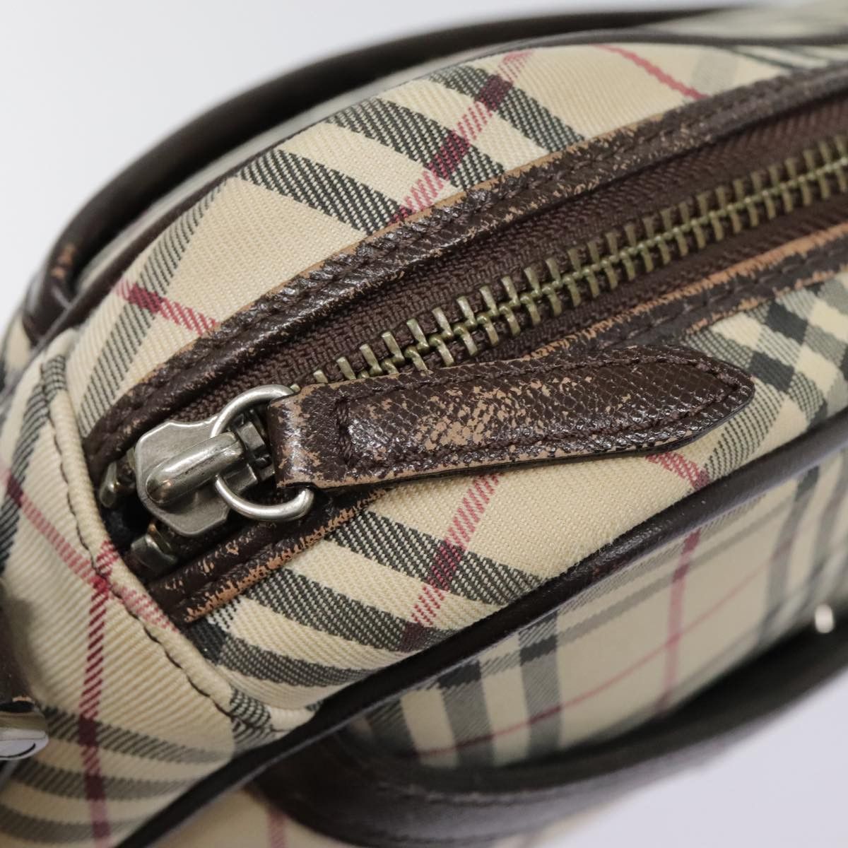 Burberry Nova Check Beige Canvas Shoulder Bag (Pre-Owned) Size ONE SIZE - 10 Thumbnail