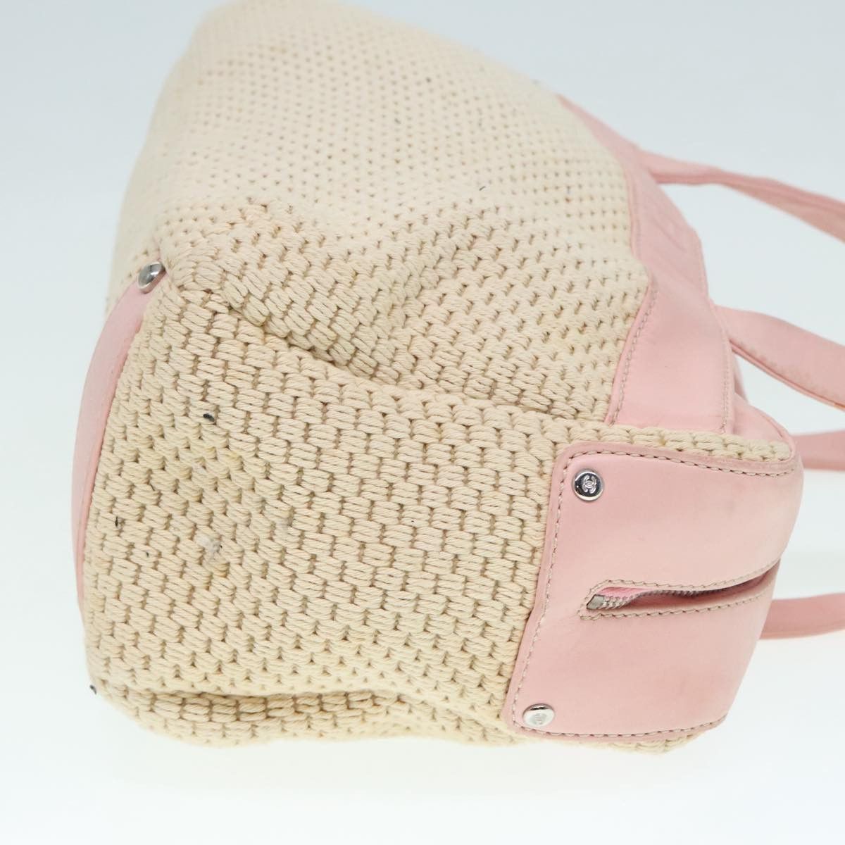Chanel Beige Cotton Handbag (Pre-Owned) Size ONE SIZE - 14 Thumbnail