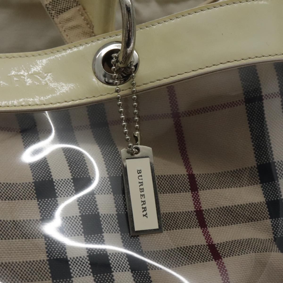 Burberry Nova Check Beige Vinyl Shoulder Bag (Pre-Owned) Size ONE SIZE - 11 Thumbnail