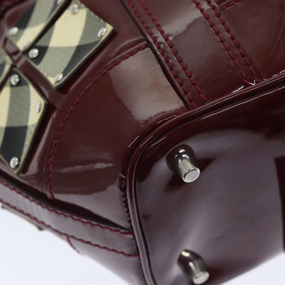 Burberry Red Patent Leather Handbag (Pre-Owned) Size ONE SIZE - 9 Thumbnail