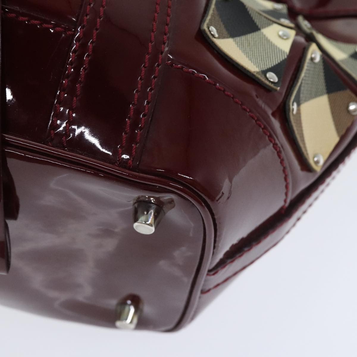 Burberry Red Patent Leather Handbag (Pre-Owned) Size ONE SIZE - 6 Thumbnail