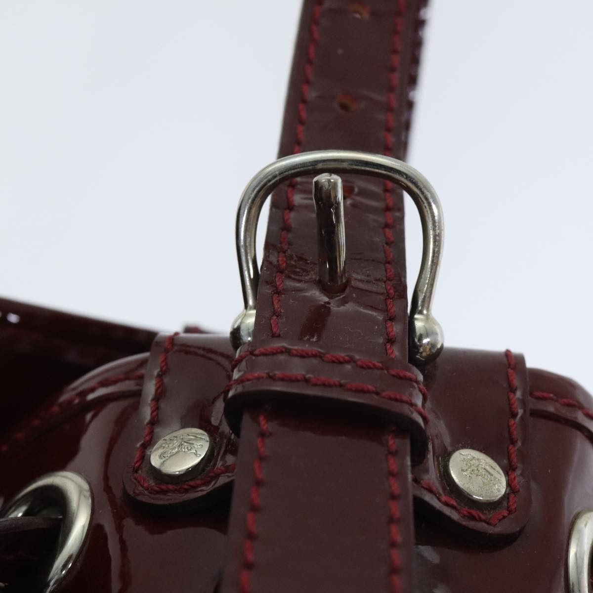 Burberry Red Patent Leather Handbag (Pre-Owned) Size ONE SIZE - 17 Thumbnail