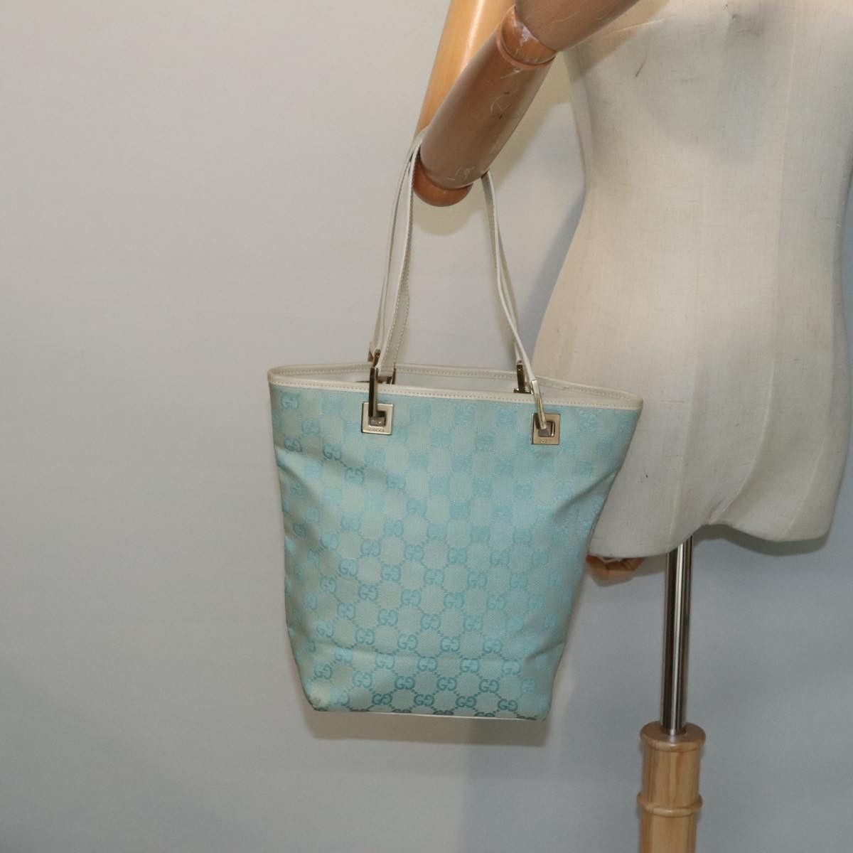 Gucci Blue Canvas Tote Bag (Pre-Owned) Size ONE SIZE - 15 Thumbnail
