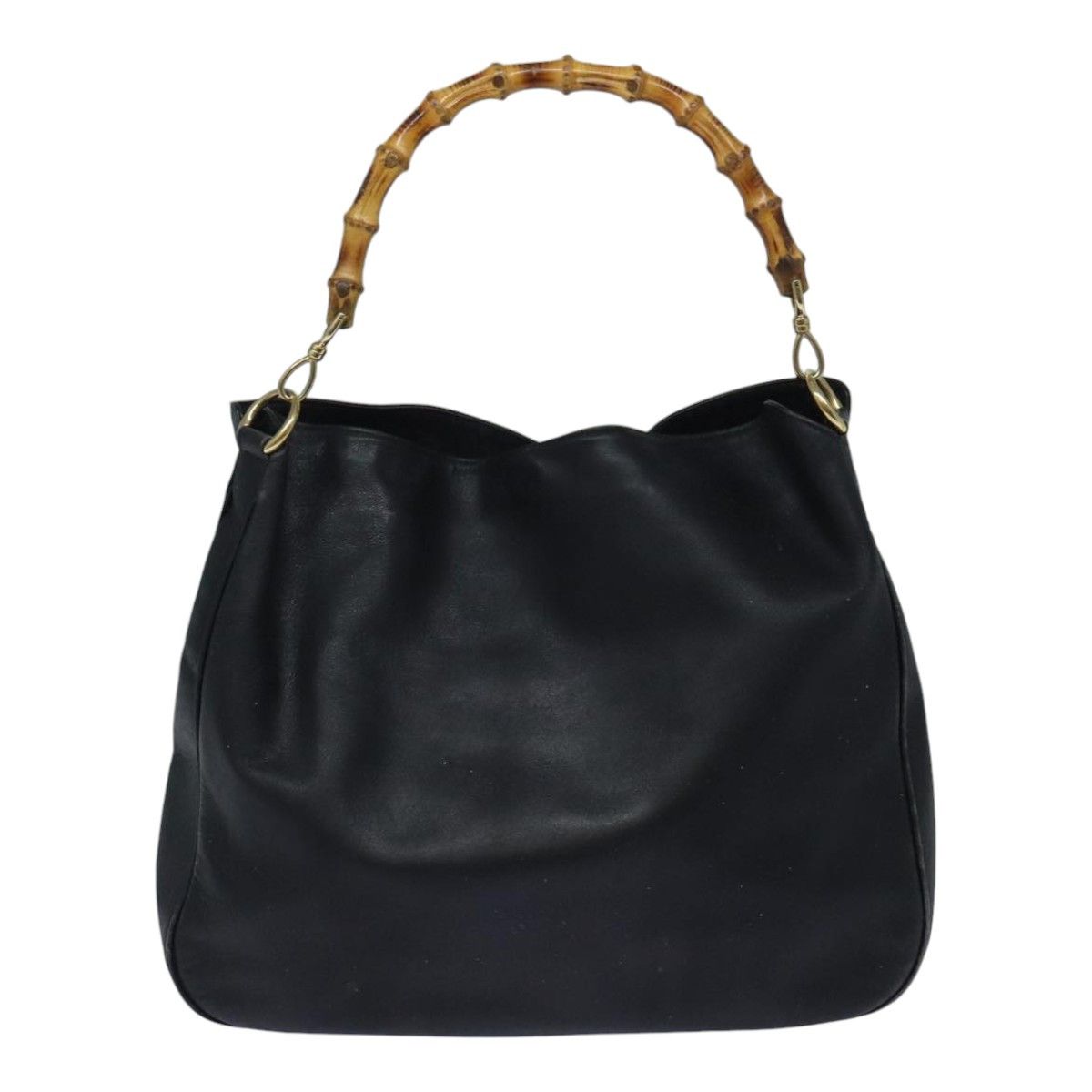 Gucci Bamboo Black Leather Handbag (Pre-Owned) Size ONE SIZE - 2 Thumbnail