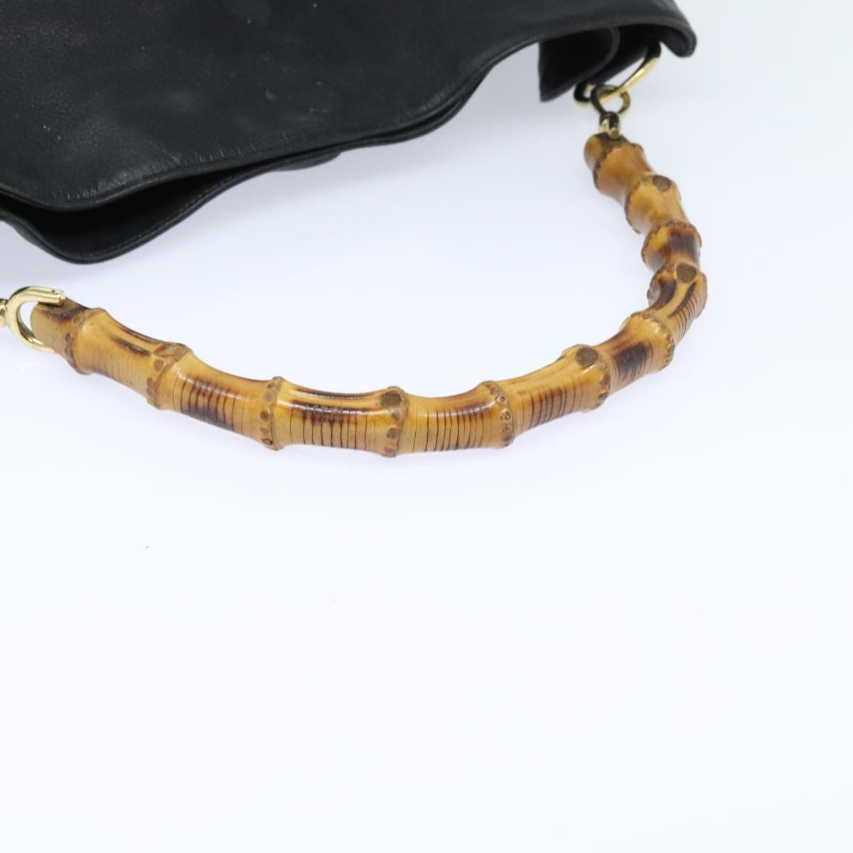 Gucci Bamboo Black Leather Handbag (Pre-Owned) Size ONE SIZE - 7 Thumbnail