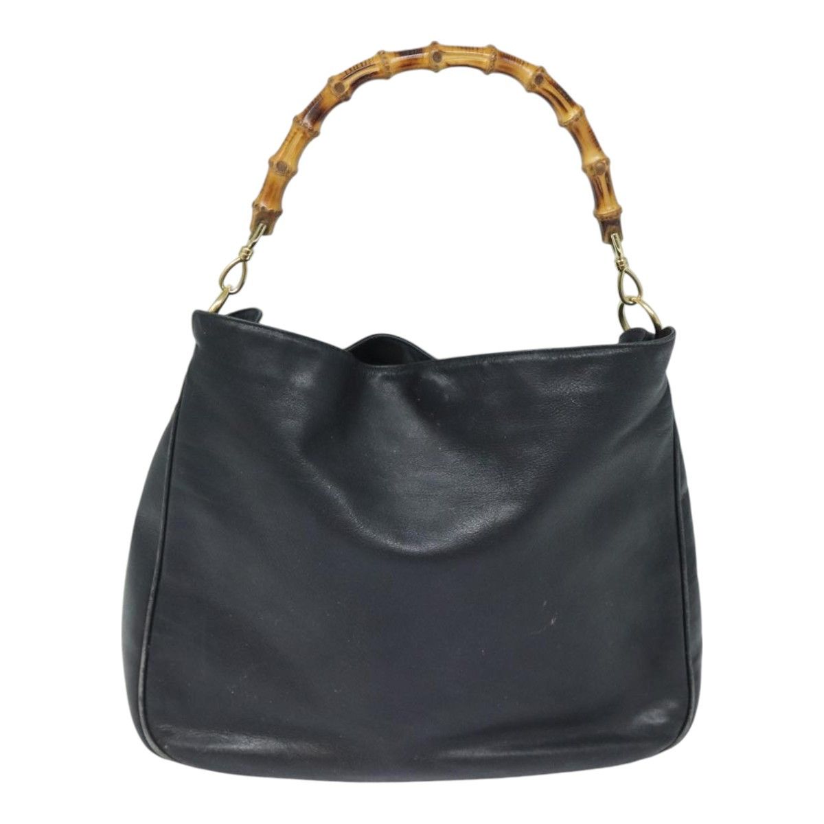 Gucci Bamboo Black Leather Handbag (Pre-Owned) Size ONE SIZE - 13 Thumbnail