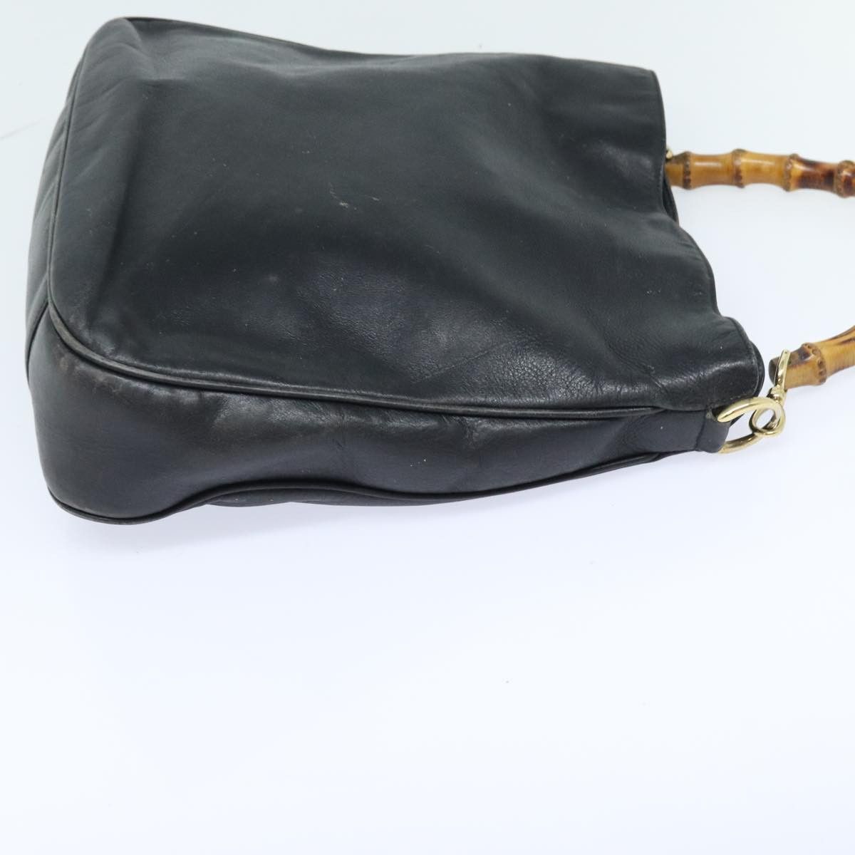 Gucci Bamboo Black Leather Handbag (Pre-Owned) Size ONE SIZE - 3 Thumbnail