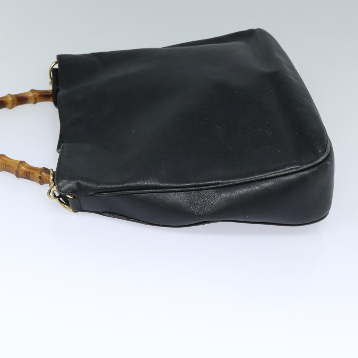 Gucci Bamboo Black Leather Handbag (Pre-Owned) Size ONE SIZE - 4 Thumbnail