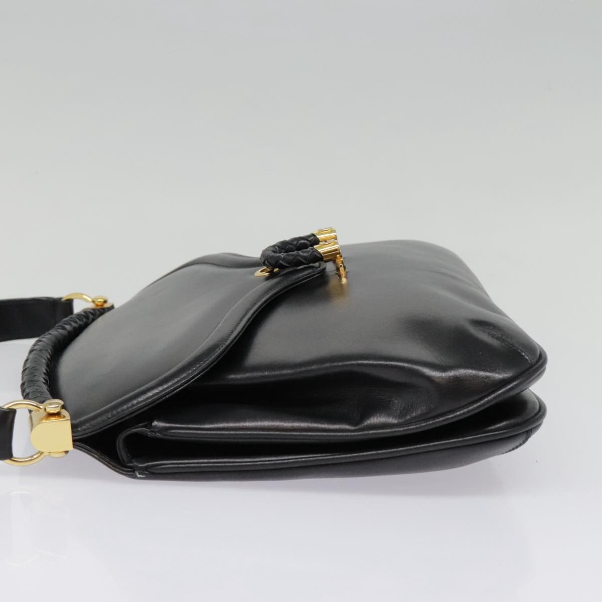 Gucci Horsebit Black Leather Shoulder Bag (Pre-Owned) Size ONE SIZE - 14 Thumbnail