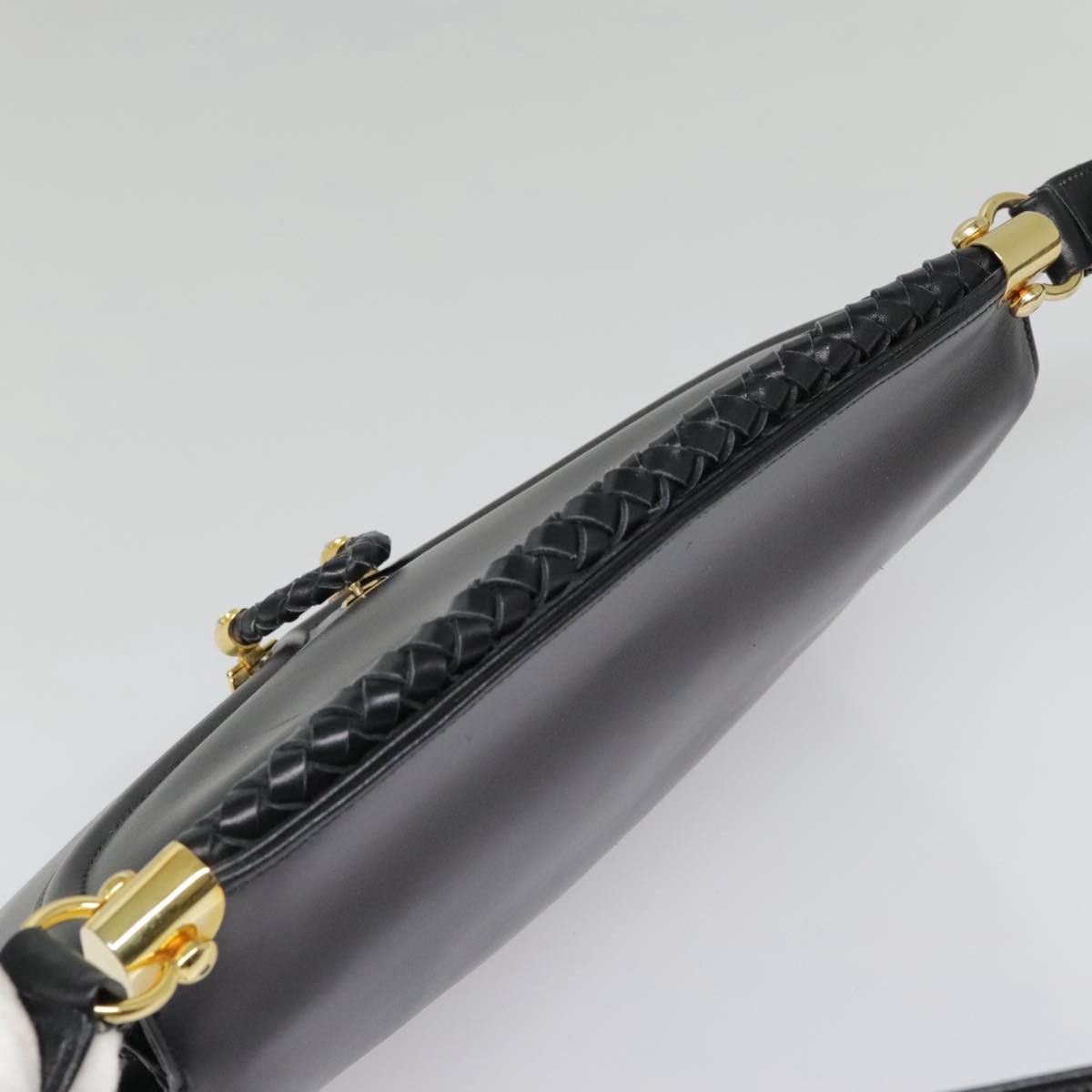 Gucci Horsebit Black Leather Shoulder Bag (Pre-Owned) Size ONE SIZE - 3 Thumbnail
