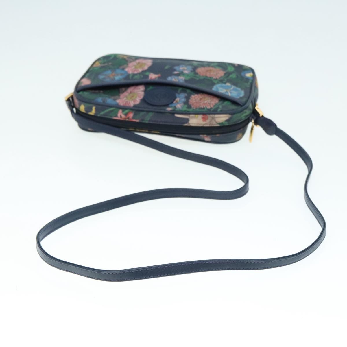 Gucci Gg Flora Navy Canvas Shoulder Bag (Pre-Owned) Size ONE SIZE - 6 Thumbnail