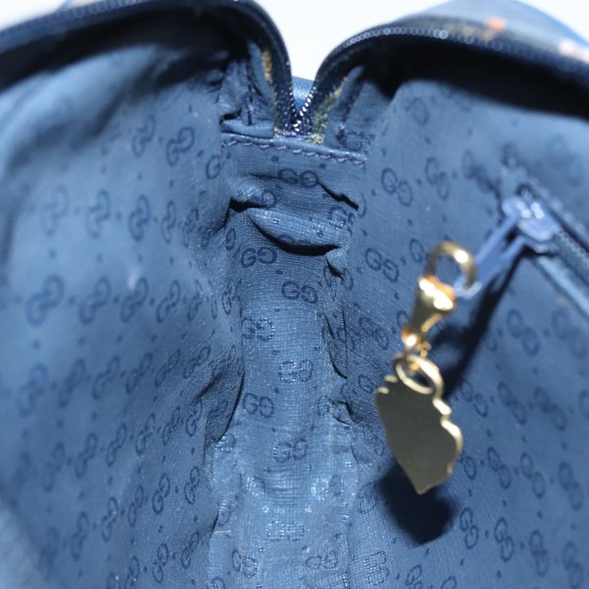 Gucci Gg Flora Navy Canvas Shoulder Bag (Pre-Owned) Size ONE SIZE - 14 Thumbnail