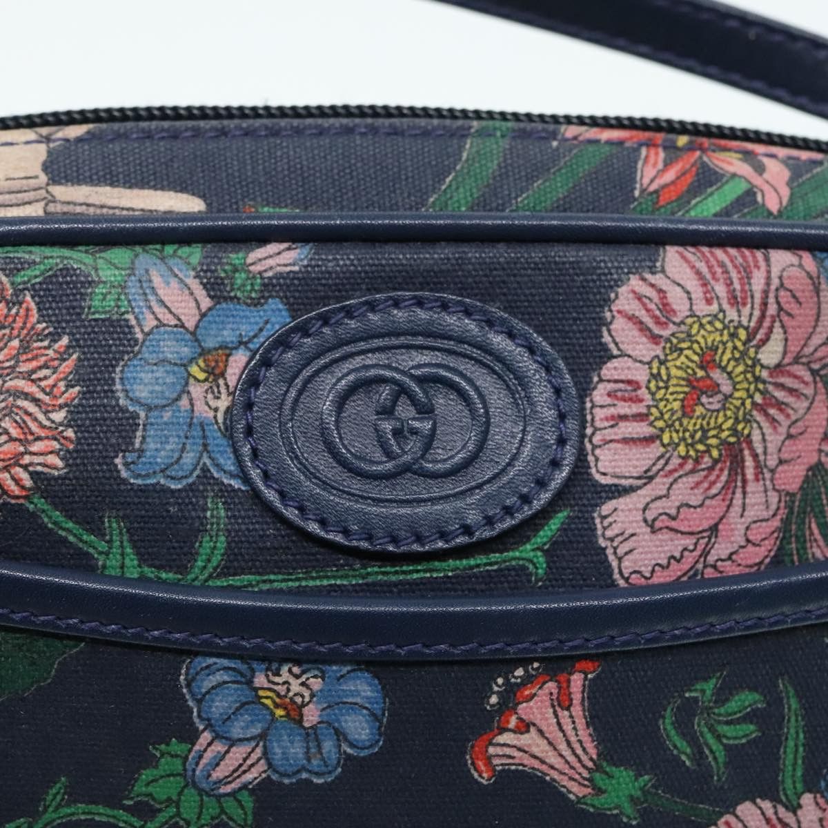 Gucci Gg Flora Navy Canvas Shoulder Bag (Pre-Owned) Size ONE SIZE - 16 Thumbnail