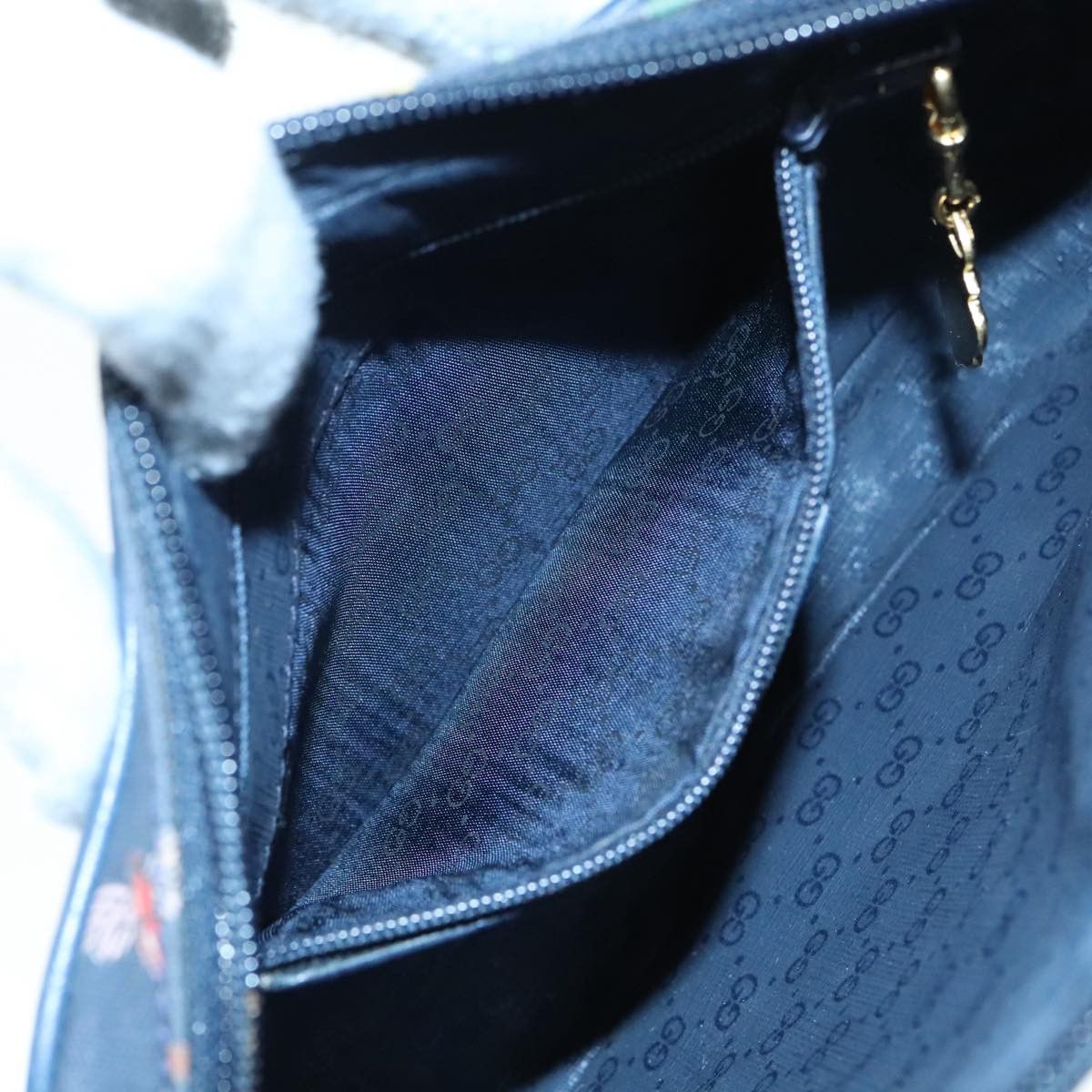 Gucci Gg Flora Navy Canvas Shoulder Bag (Pre-Owned) Size ONE SIZE - 20 Thumbnail