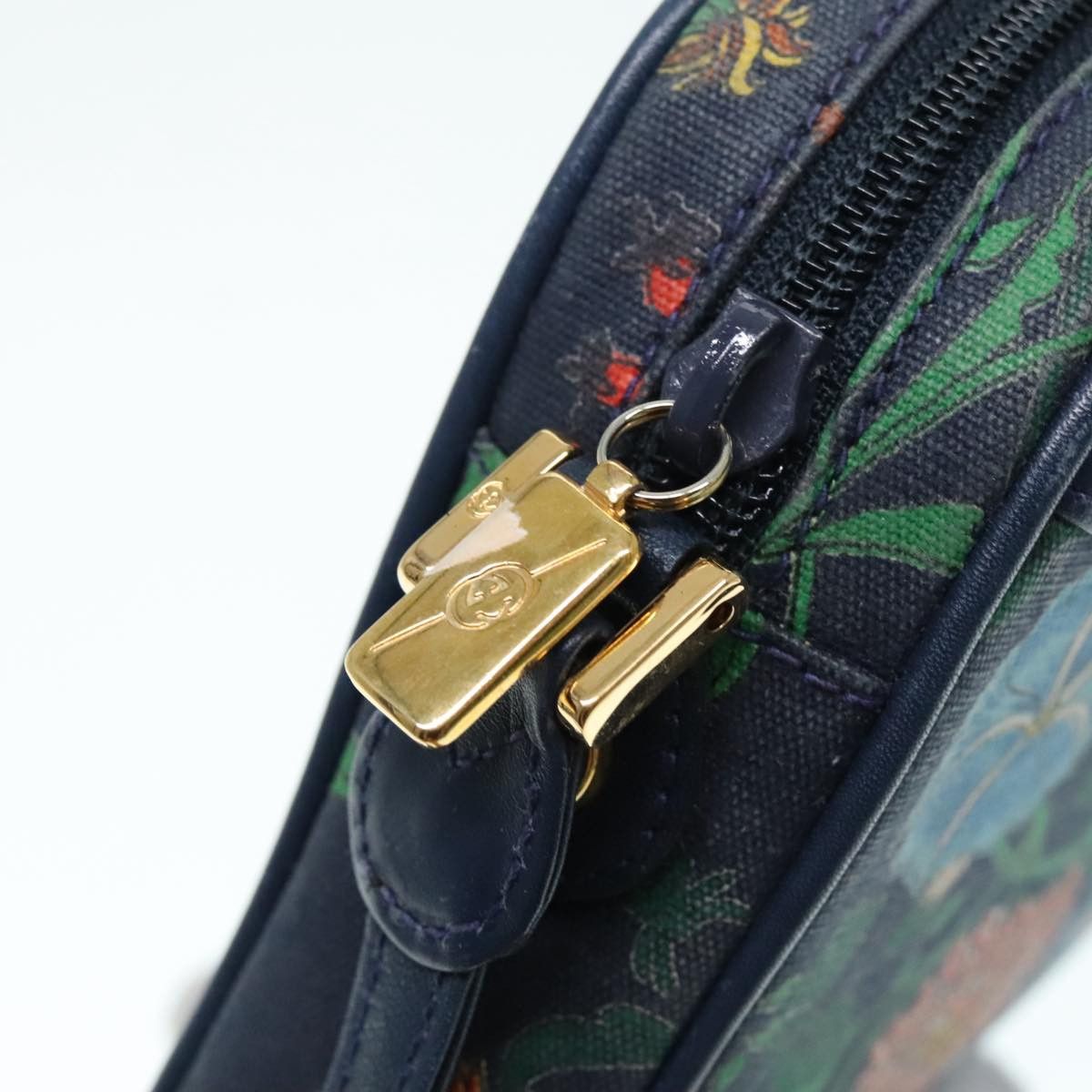 Gucci Gg Flora Navy Canvas Shoulder Bag (Pre-Owned) Size ONE SIZE - 17 Thumbnail