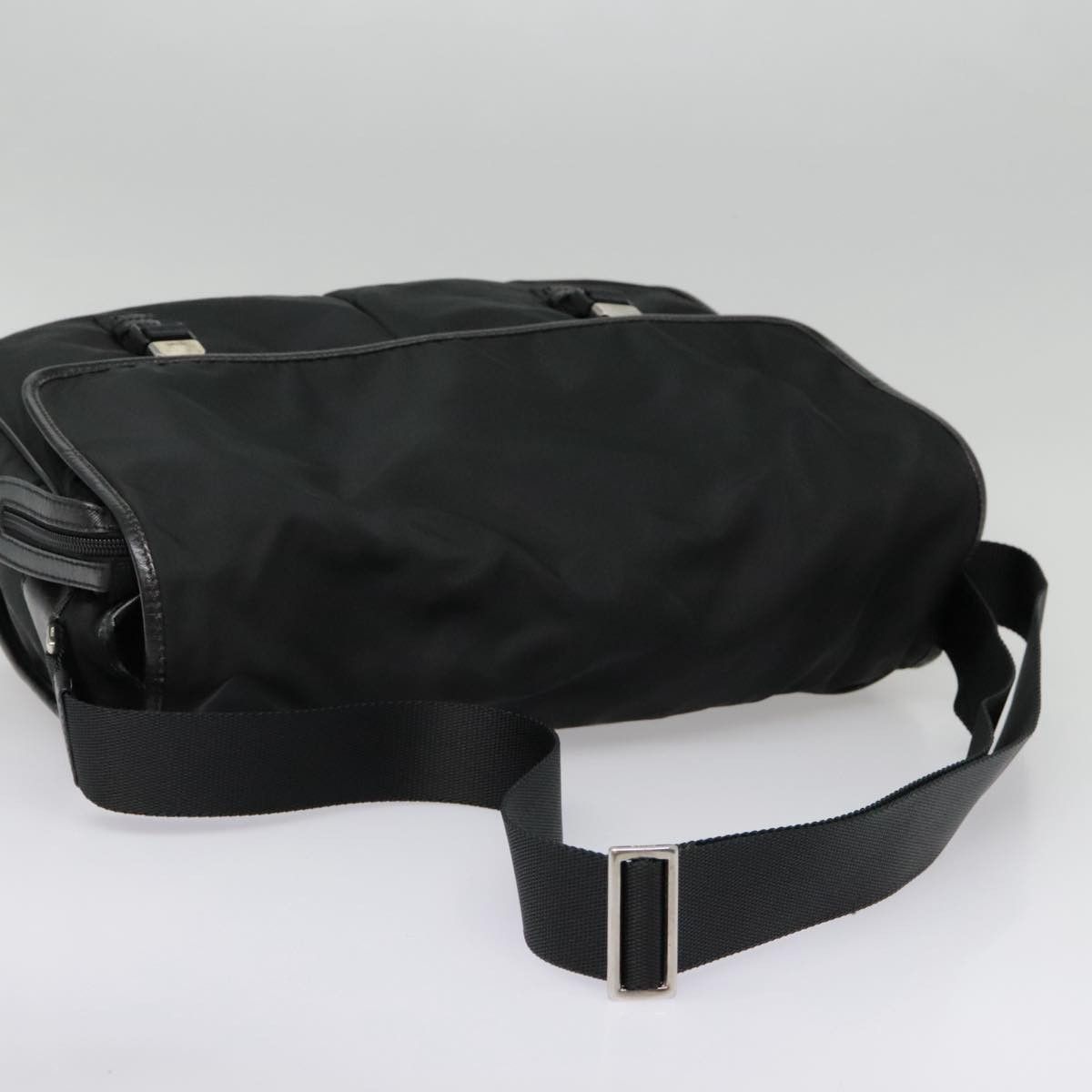 Prada Triangle Logo Black Synthetic Shoulder Bag (Pre-Owned) Size ONE SIZE - 5 Thumbnail