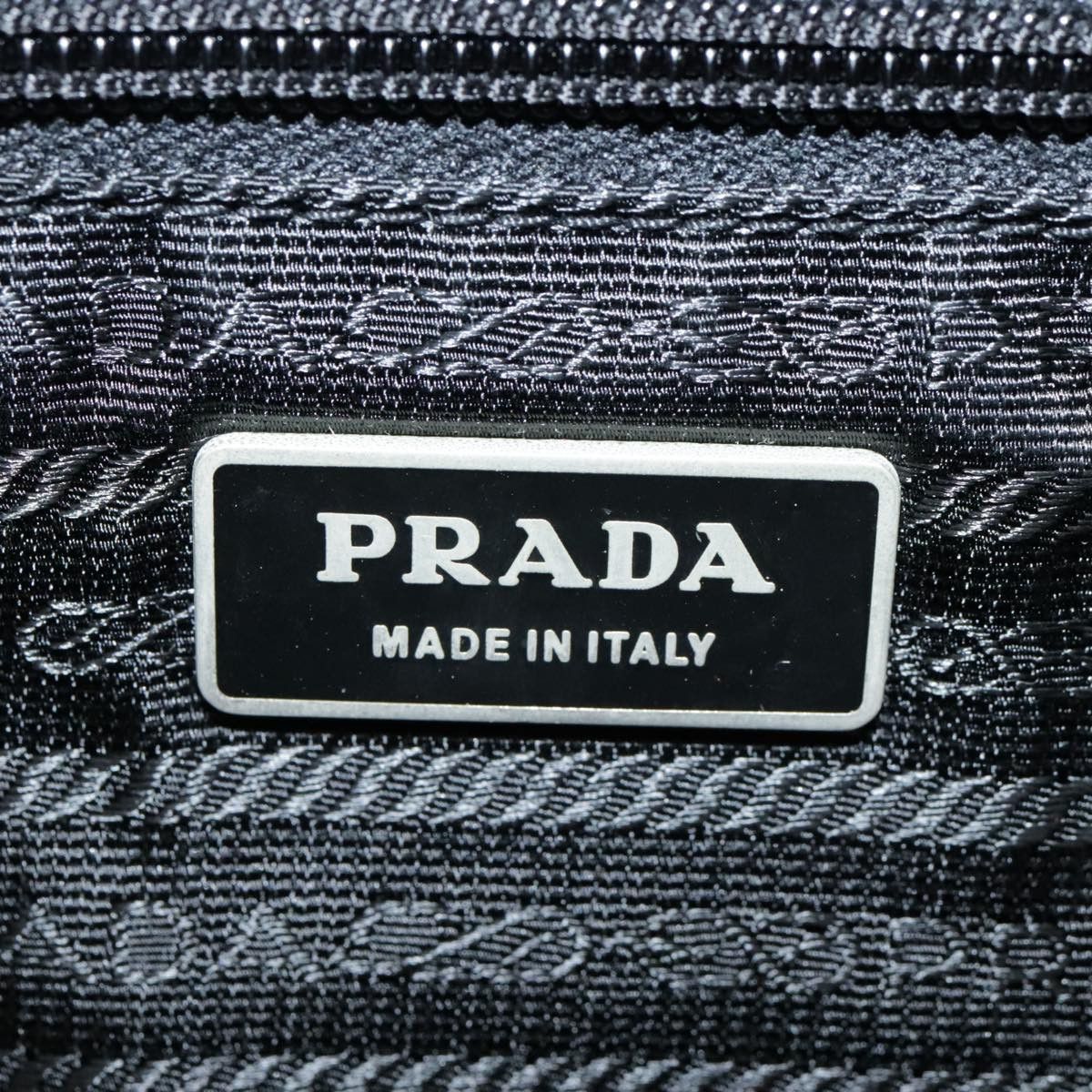 Prada Triangle Logo Black Synthetic Shoulder Bag (Pre-Owned) Size ONE SIZE - 13 Thumbnail
