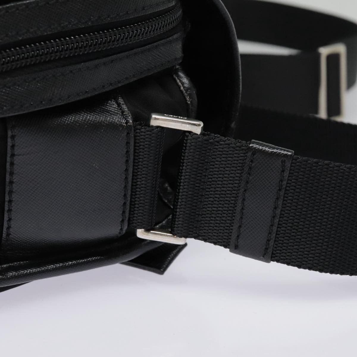 Prada Triangle Logo Black Synthetic Shoulder Bag (Pre-Owned) Size ONE SIZE - 20 Thumbnail