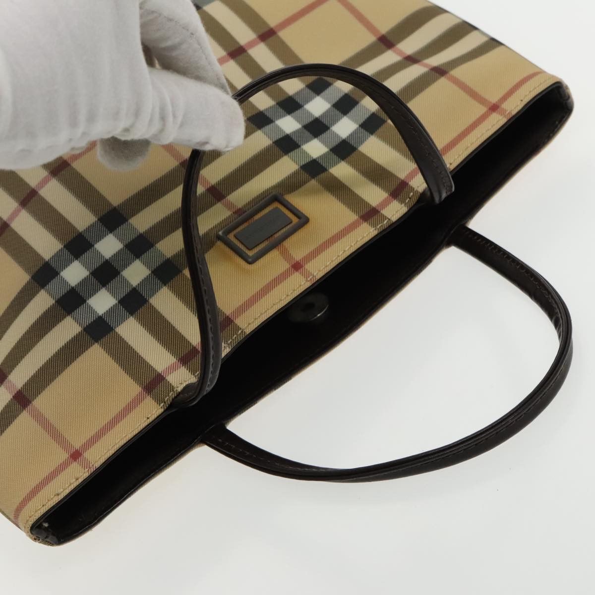 Burberry Nova Check Beige Canvas Handbag (Pre-Owned) Size ONE SIZE - 15 Thumbnail
