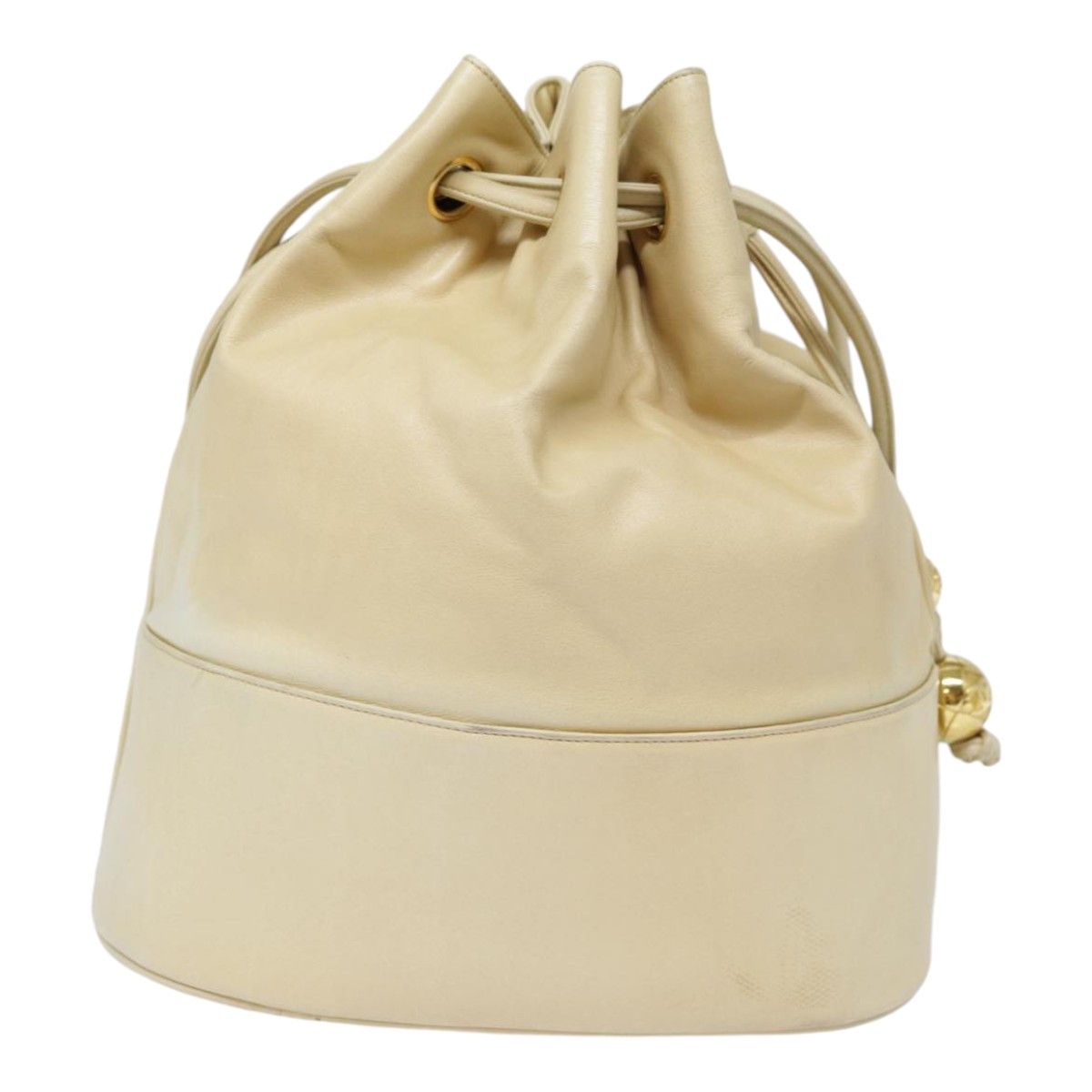 Chanel Logo Cc Beige Leather Shoulder Bag (Pre-Owned) Size ONE SIZE - 2 Thumbnail