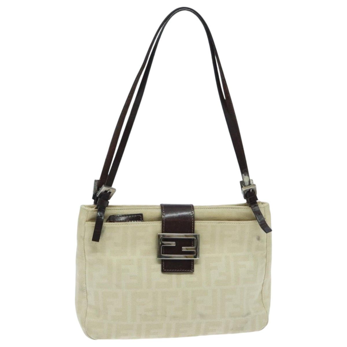 Fendi Mamma Baguette Beige Canvas Shoulder Bag (Pre-Owned) Size ONE SIZE - 17 Thumbnail