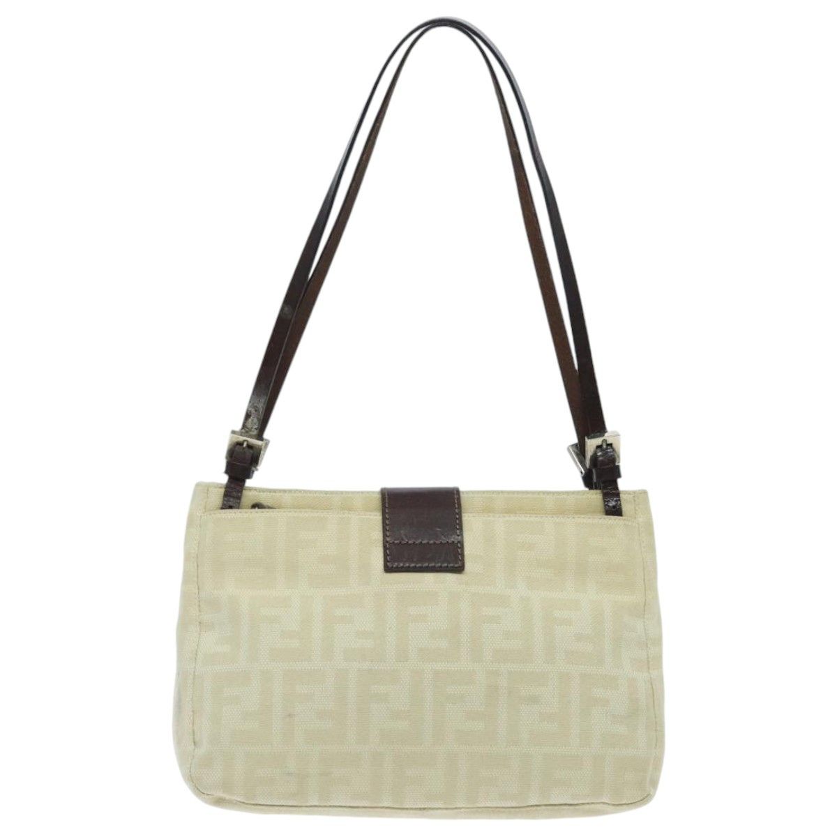 Fendi Mamma Baguette Beige Canvas Shoulder Bag (Pre-Owned) Size ONE SIZE - 2 Thumbnail