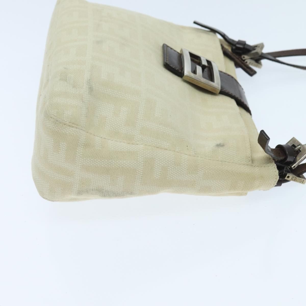 Fendi Mamma Baguette Beige Canvas Shoulder Bag (Pre-Owned) Size ONE SIZE - 3 Thumbnail