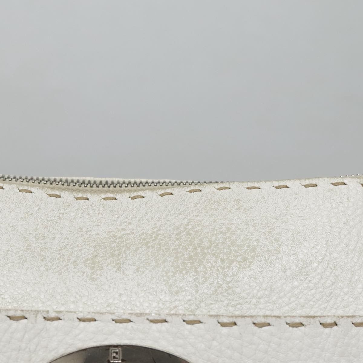 Fendi Selleria White Leather Shoulder Bag (Pre-Owned) Size ONE SIZE - 15 Thumbnail