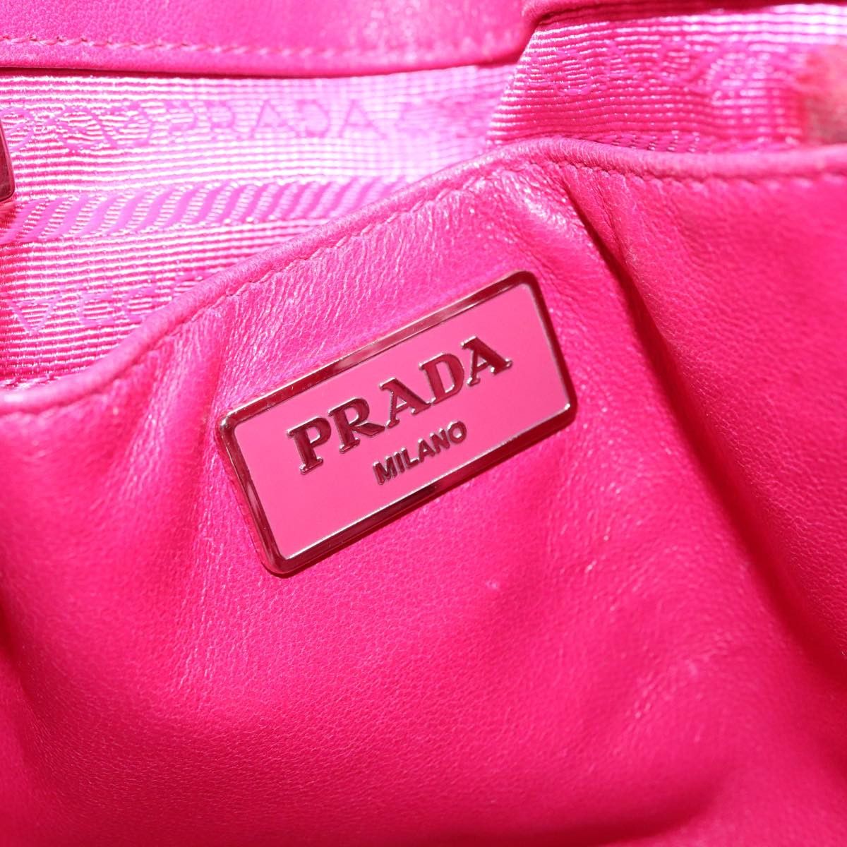 Prada Pink Synthetic Handbag (Pre-Owned) Size ONE SIZE - 12 Thumbnail